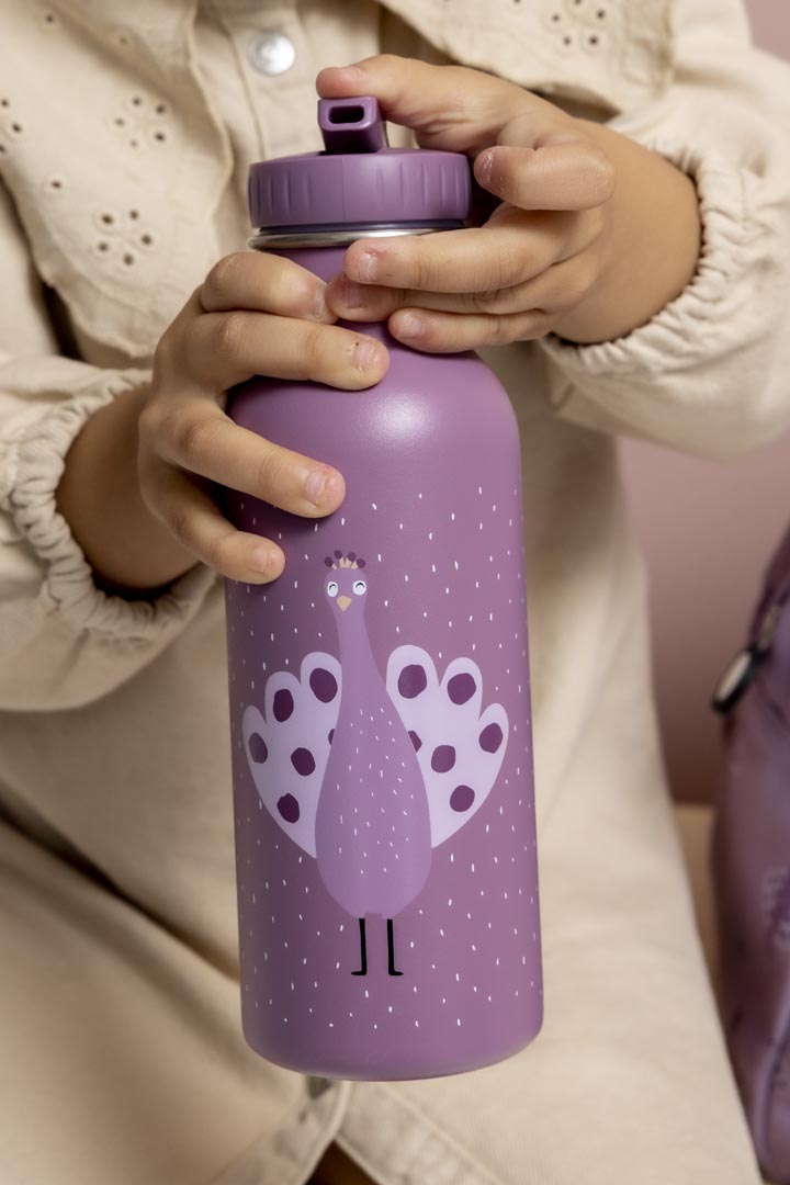 Trixie RVS Drinkfles 500 ml Mrs. Peacock, detail van de dop