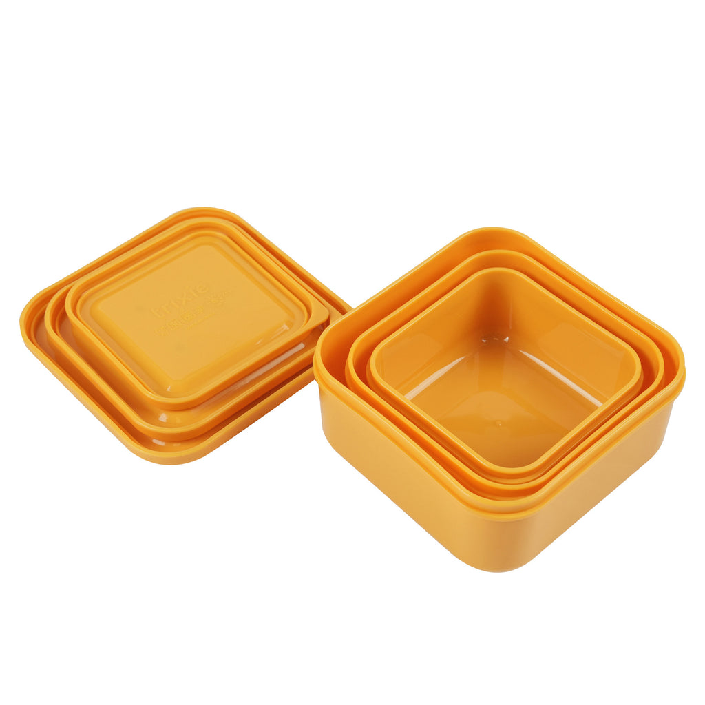 Trixie snackdoosjes Mr. Giraffe compact in elkaar gestapeld