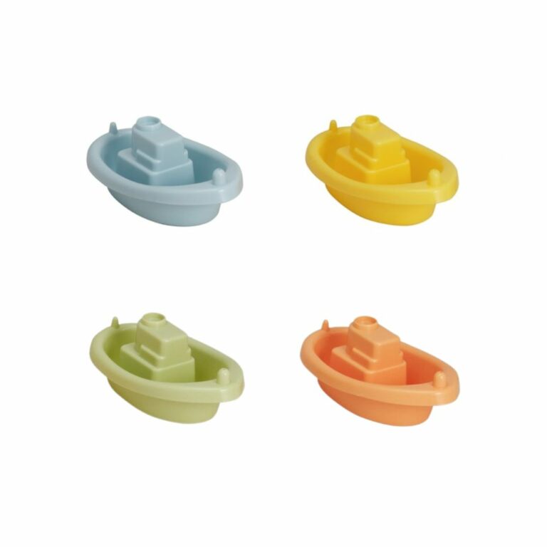 Viking Toys Ecoline | Set van 4 mini bootjes 7cm
