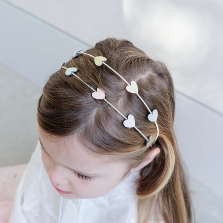 * Mimi & Lula Mini Hartjes Diadeem Roze Multi