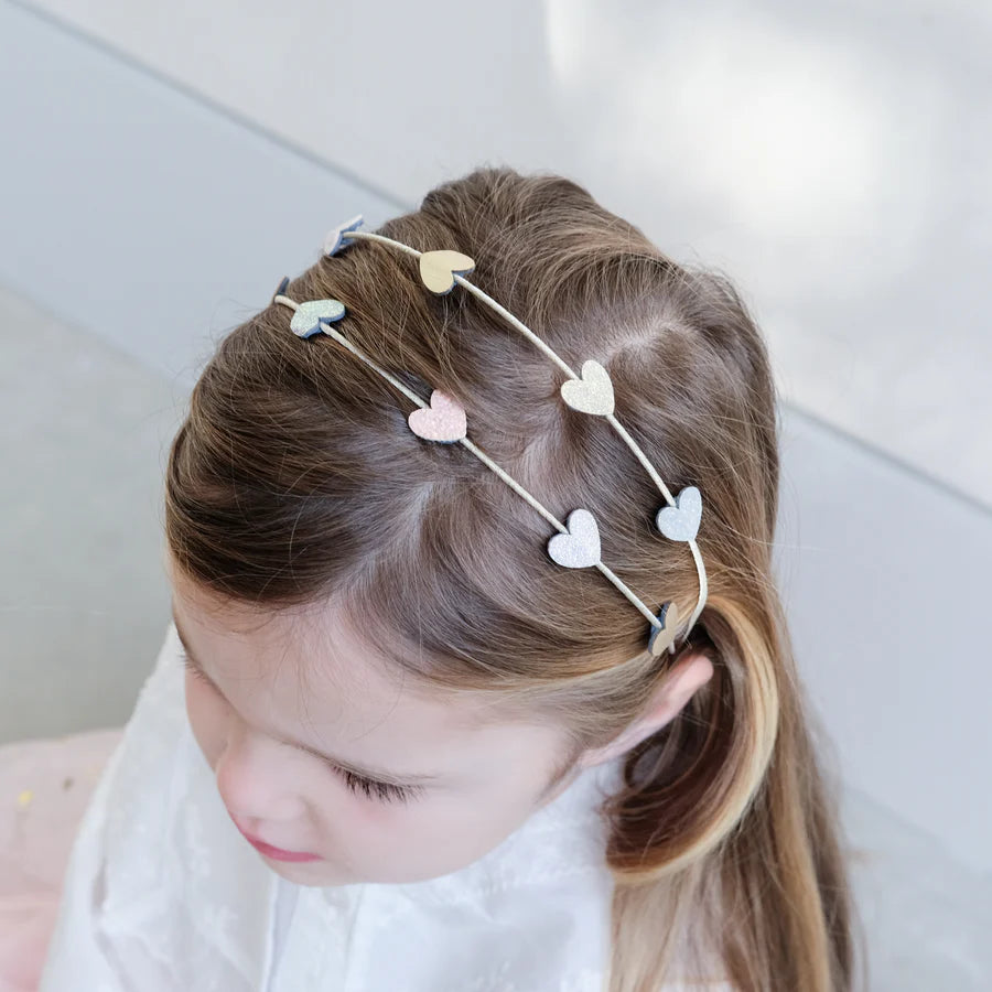 * Mimi & Lula Mini Hartjes Diadeem Roze Multi