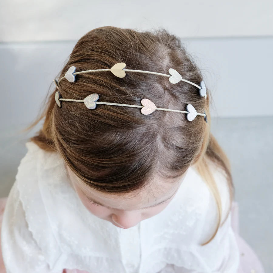 * Mimi & Lula Mini Hartjes Diadeem Roze Multi