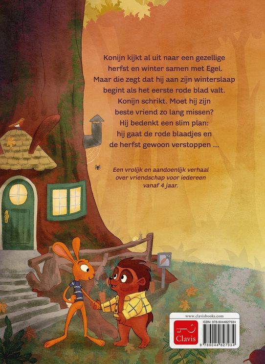 Clavis boekje Waar blijft de herfst met Konijn en Egel, bij De Gele Flamingo