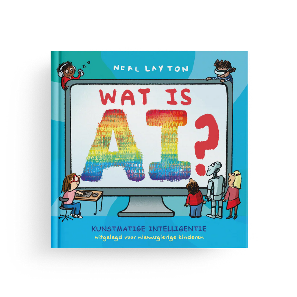 Boycott Weetjesboek Wat is AI? met de speelse illustraties van Neal Layton, te koop bij De Gele Flamingo.