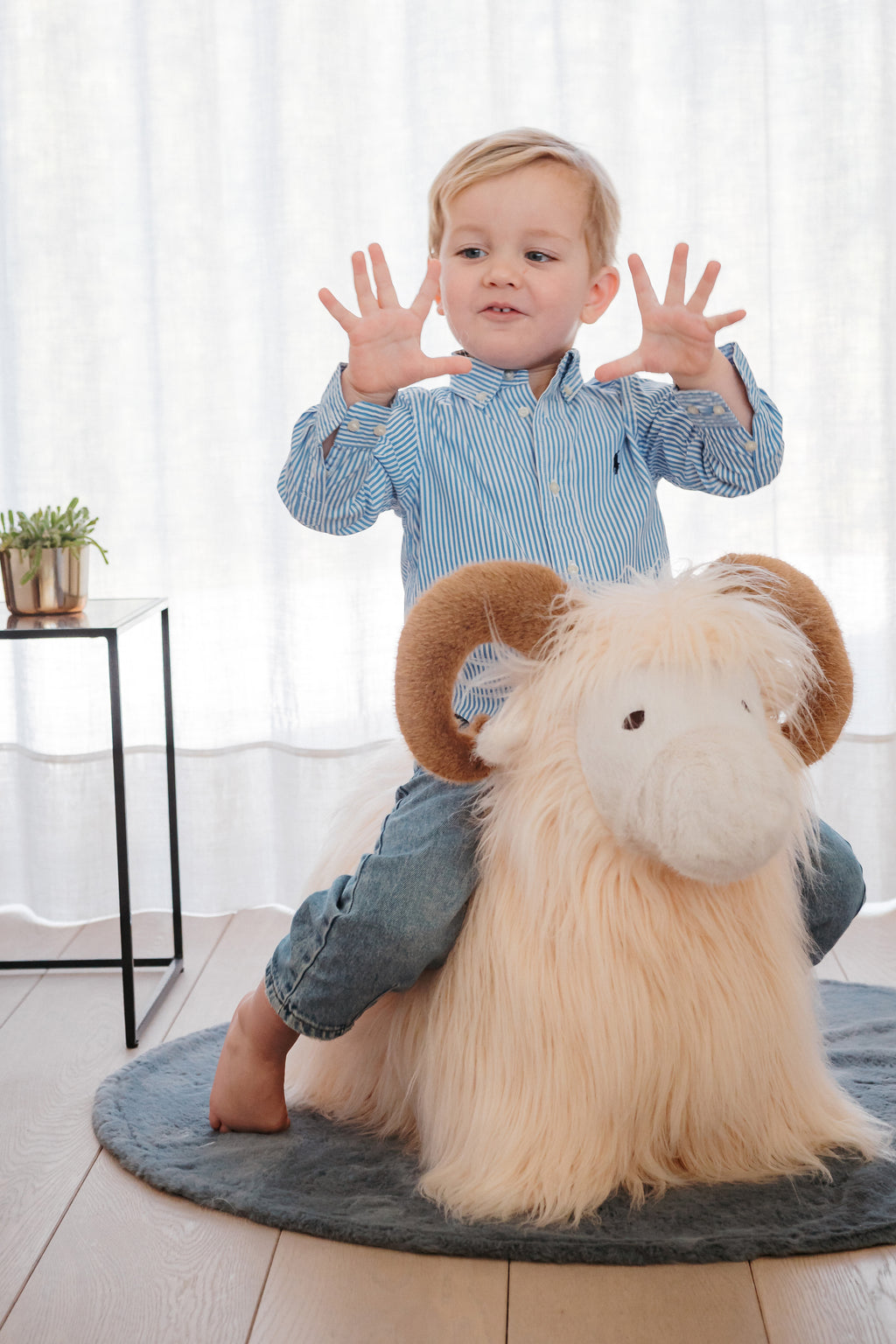 Wild & Soft Bouncy Ram komt in een luxe geschenkdoos, een origineel cadeau van De Gele Flamingo