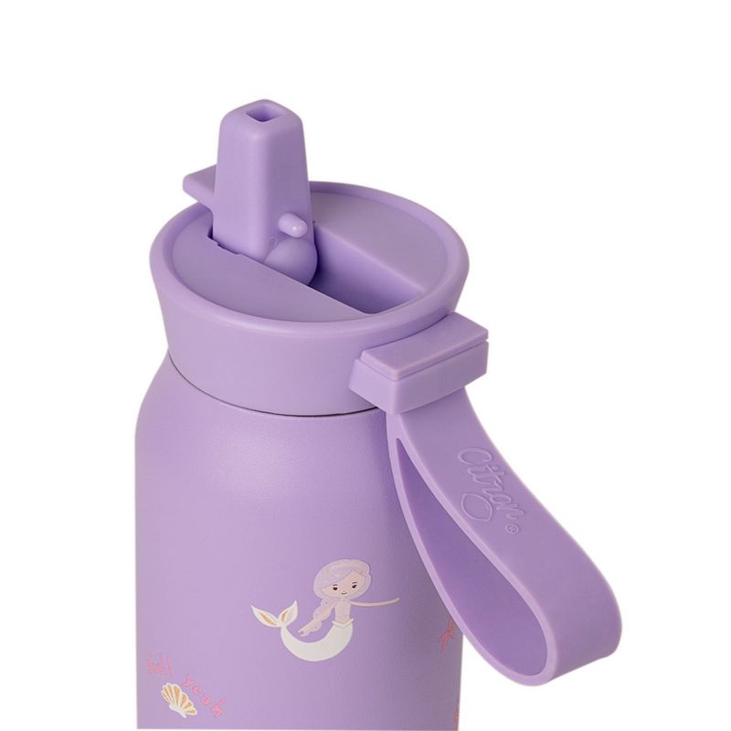 Citron thermische drinkfles 350 ml met Mermaid-print en drinktuit