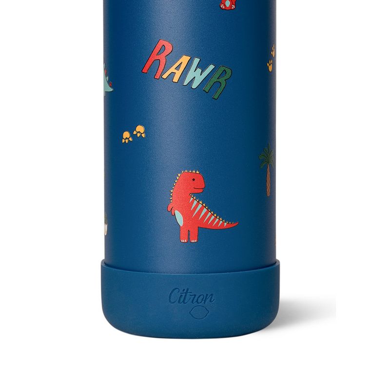 Citron thermische drinkfles 500 ml met Dino-print en drinktuit