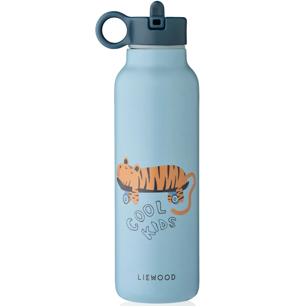 Liewood Falk drinkfles Tiger Beach Blue 500 ml roestvrij staal productfoto