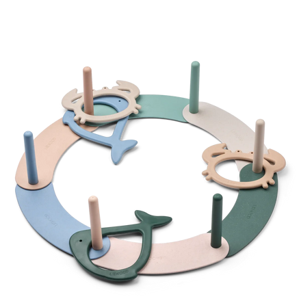 Liewood Noova Ring Toss Game in Peppermint multi mix, ringwerpspel van 48 cm, bij De Gele Flamingo