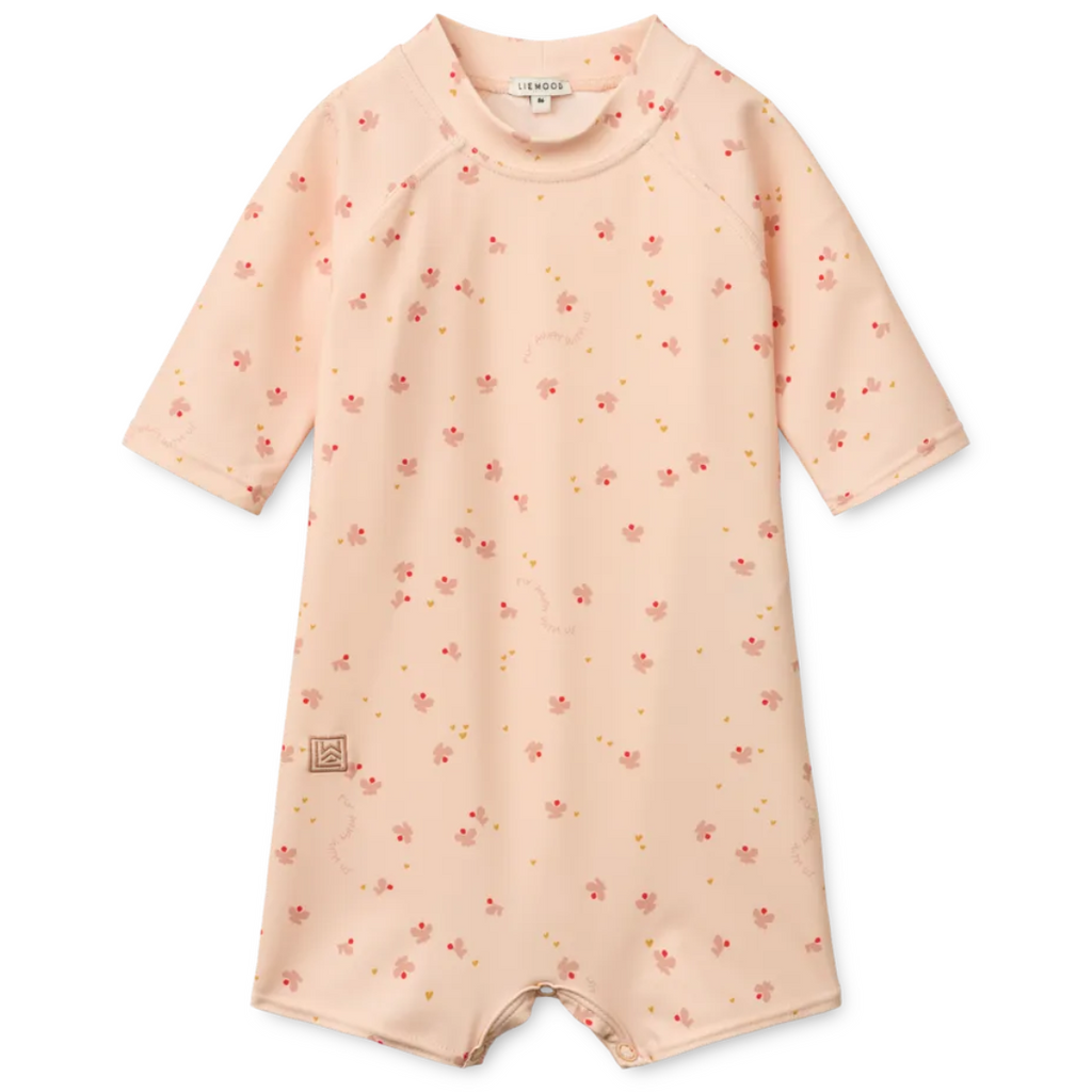 * Liewood Thor Baby Swim UV Jumpsuit | Mini Butterfly / Apple Blossom