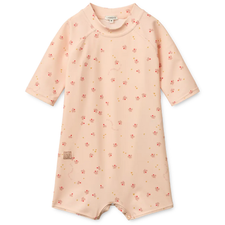 * Liewood Thor Baby Swim UV Jumpsuit | Mini Butterfly / Apple Blossom