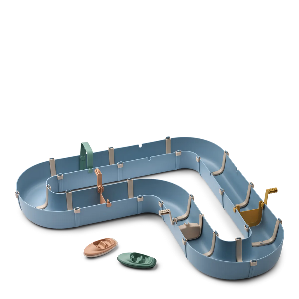 Liewood Cassian waterbaan met 12 connectoren voor een eigen parcours, te koop bij De Gele Flamingo