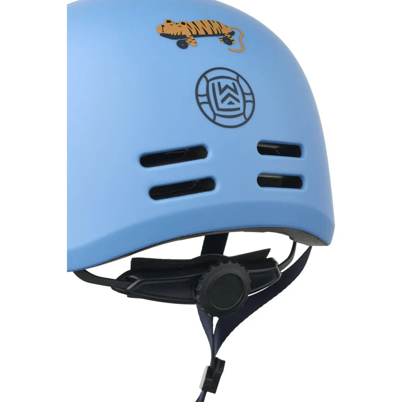 Liewood fietshelm Milly Fun Beach Blue met verstelbare bandjes die meegroeien, De Gele Flamingo.