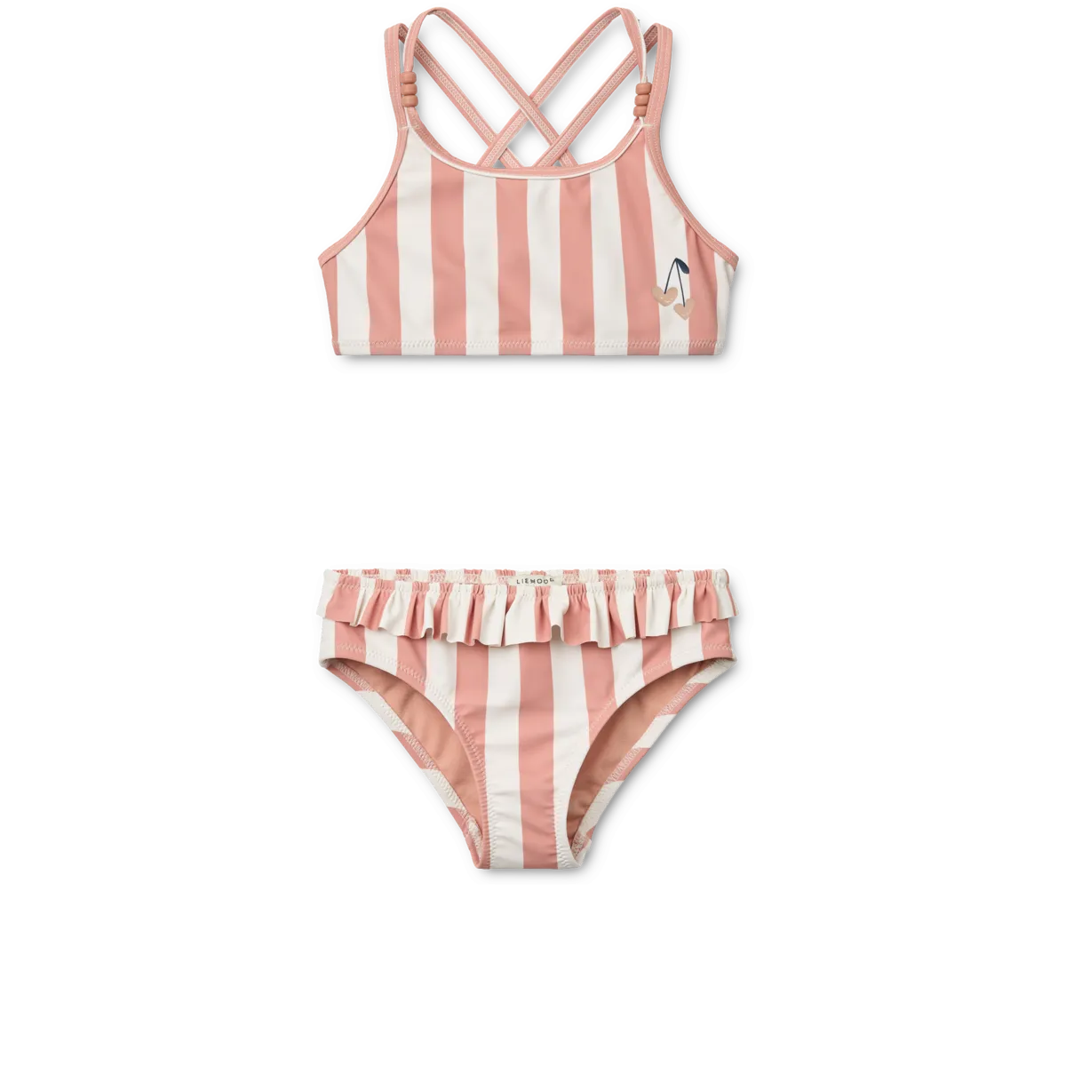 * Liewood Belle Bikini | Coral Blush / Creme de la Creme Stripe
