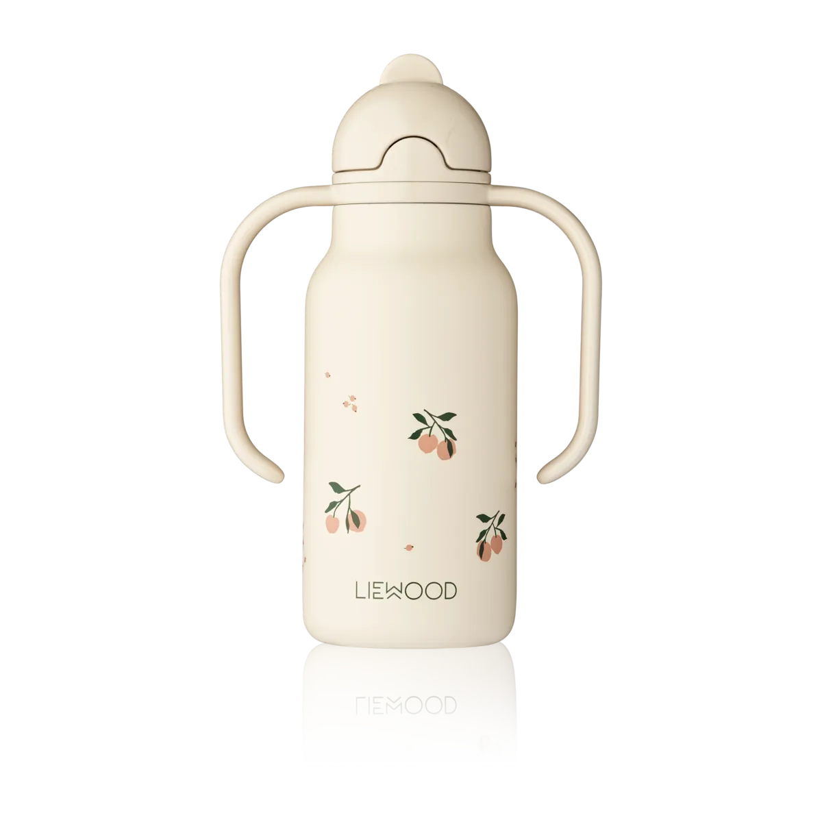 Liewood Kimmie drinkfles 250ml Peach Sea Shell RVS bidon met rietje