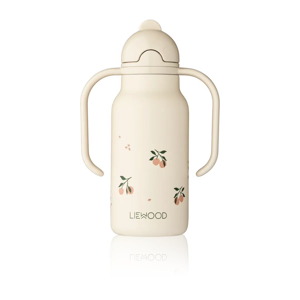 Liewood Kimmie drinkfles 250ml Peach Sea Shell RVS bidon met rietje