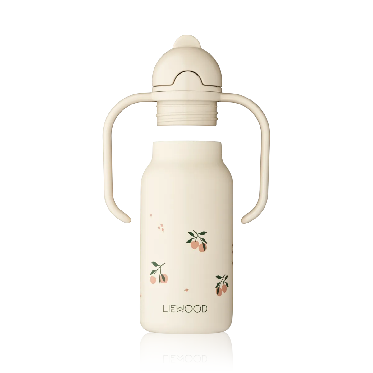 Liewood Kimmie drinkfles 250ml Peach Sea Shell RVS bidon met rietje