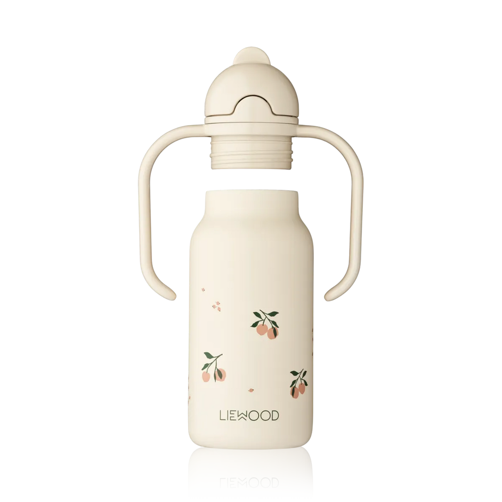 Liewood Kimmie drinkfles 250ml Peach Sea Shell zijaanzicht met dop
