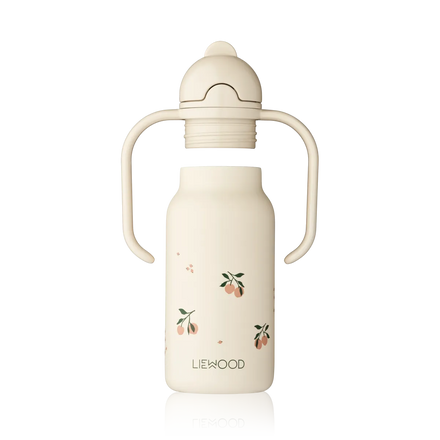 Liewood Kimmie drinkfles 250ml Peach Sea Shell zijaanzicht met dop