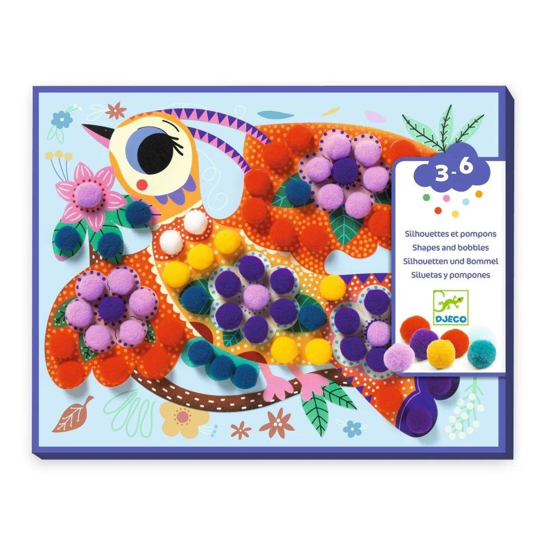 Djeco Knutselset | Vogel Silhouet & Pompons