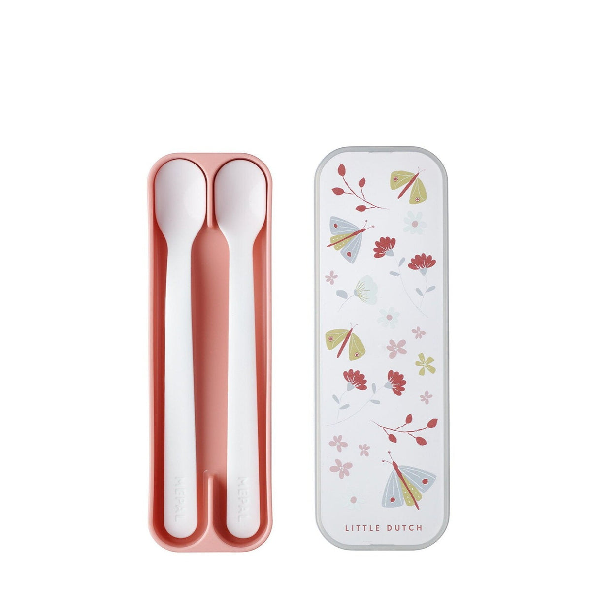 Mepal Little Dutch Baby Lepels Mio Set 2 | Flower & Butterflies