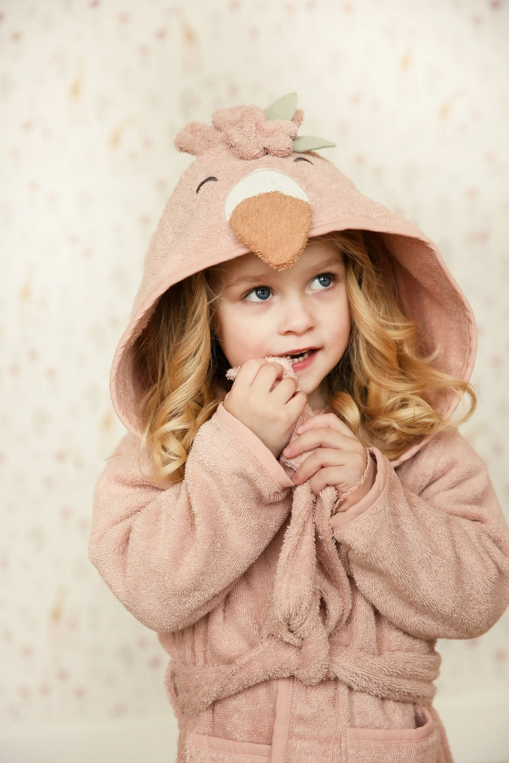 Little Dutch Badjas Flamingo Blooming Safari 74/80 | Roze