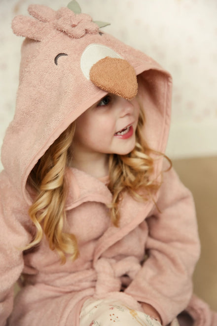 Little Dutch Badjas Flamingo Blooming Safari 74/80 | Roze