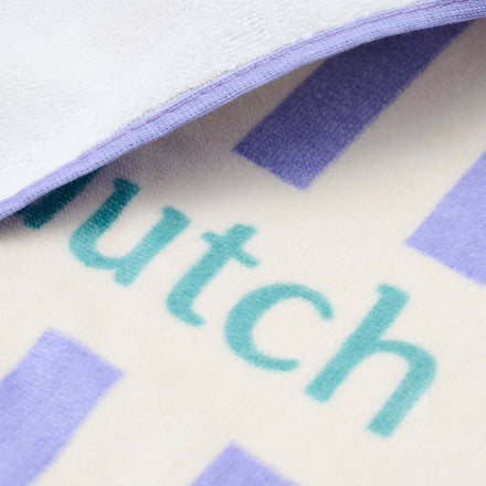 Strandhanddoek Dreamy Purple Stripe van Little Dutch in 100% biologisch katoen, bij De Gele Flamingo.