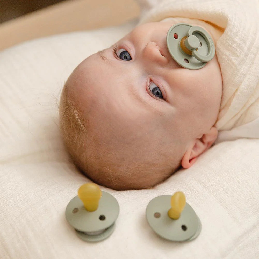 BIBS fopspeen Try-It Collectie in Sage, 3 pack fopspenen bij De Gele Flamingo