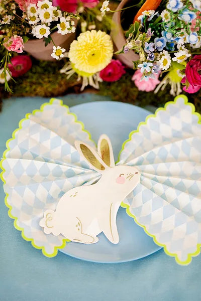 Party Deco servetten met konijntjes, 20 stuks van 12,5 x 16 cm, verkrijgbaar bij De Gele Flamingo
