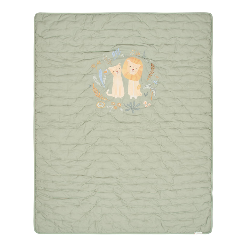 Little Dutch Ledikantdeken Quilted 110x140 cm Safari Wonders | Groen