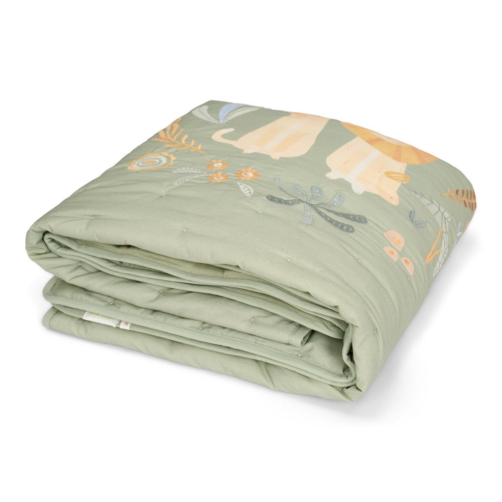 Little Dutch Ledikantdeken Quilted 110x140 cm Safari Wonders | Groen
