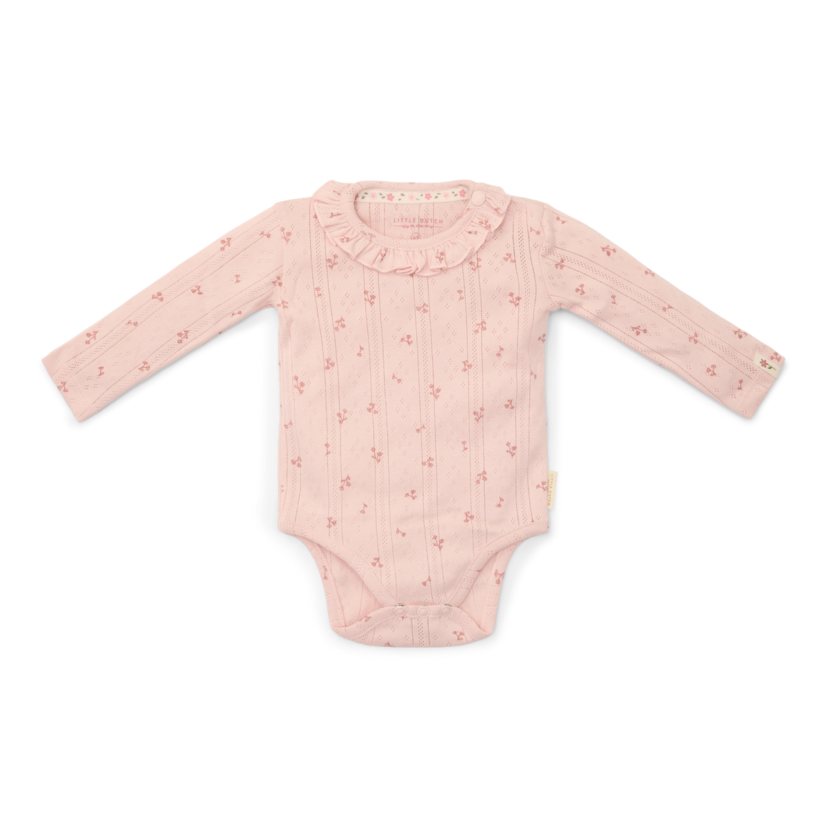 * Little Dutch Romper Lange Mouw | Fairy Flowers Roze