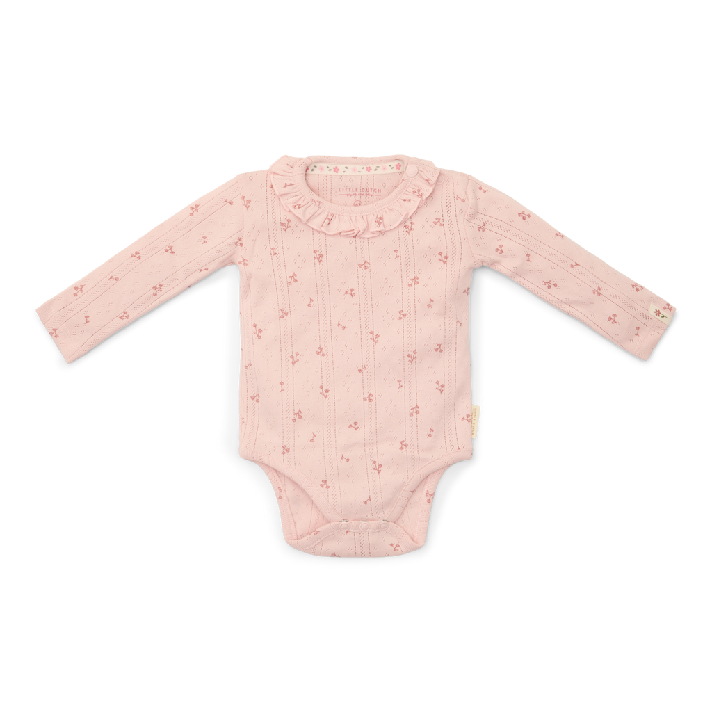 * Little Dutch Romper Lange Mouw | Fairy Flowers Roze