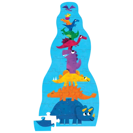 Crocodile Creek Tall puzzel Dino van 30 stukjes, te koop bij De Gele Flamingo.
