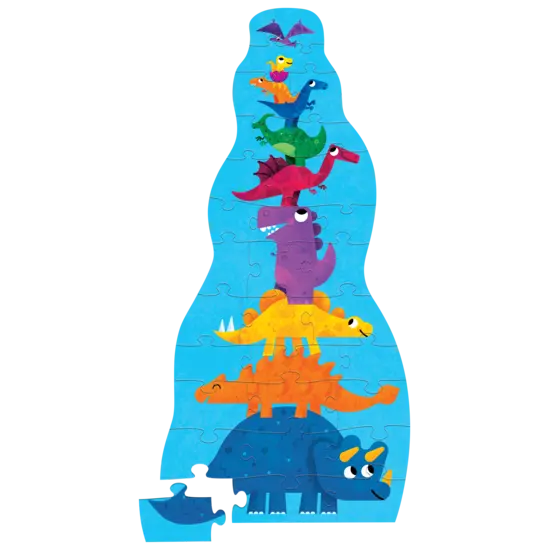 Crocodile Creek Tall puzzel Dino van 30 stukjes, te koop bij De Gele Flamingo.