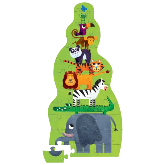 Crocodile Creek Tall puzzel Jungle met 30 stukjes, te koop bij De Gele Flamingo.