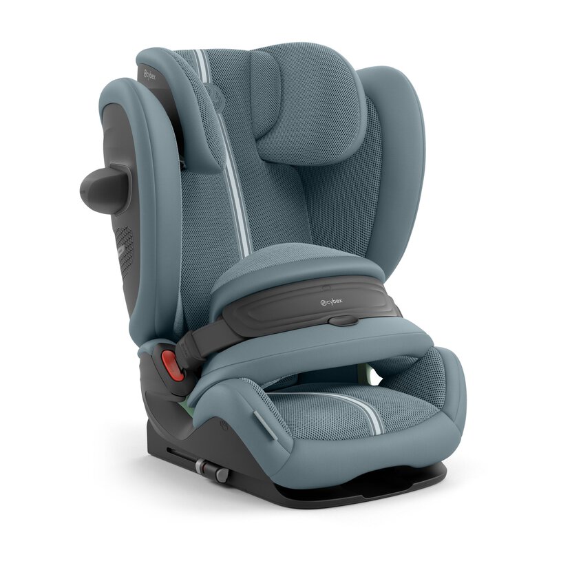 CYBEX Pallas G3 Plus autostoel in Stormy Blue, 2-in-1 model voor 15 maanden tot 12 jaar, bij De Gele Flamingo