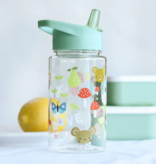 A Little Lovely Company tritan drinkfles 450 ml met Joy-print, vooraanzicht