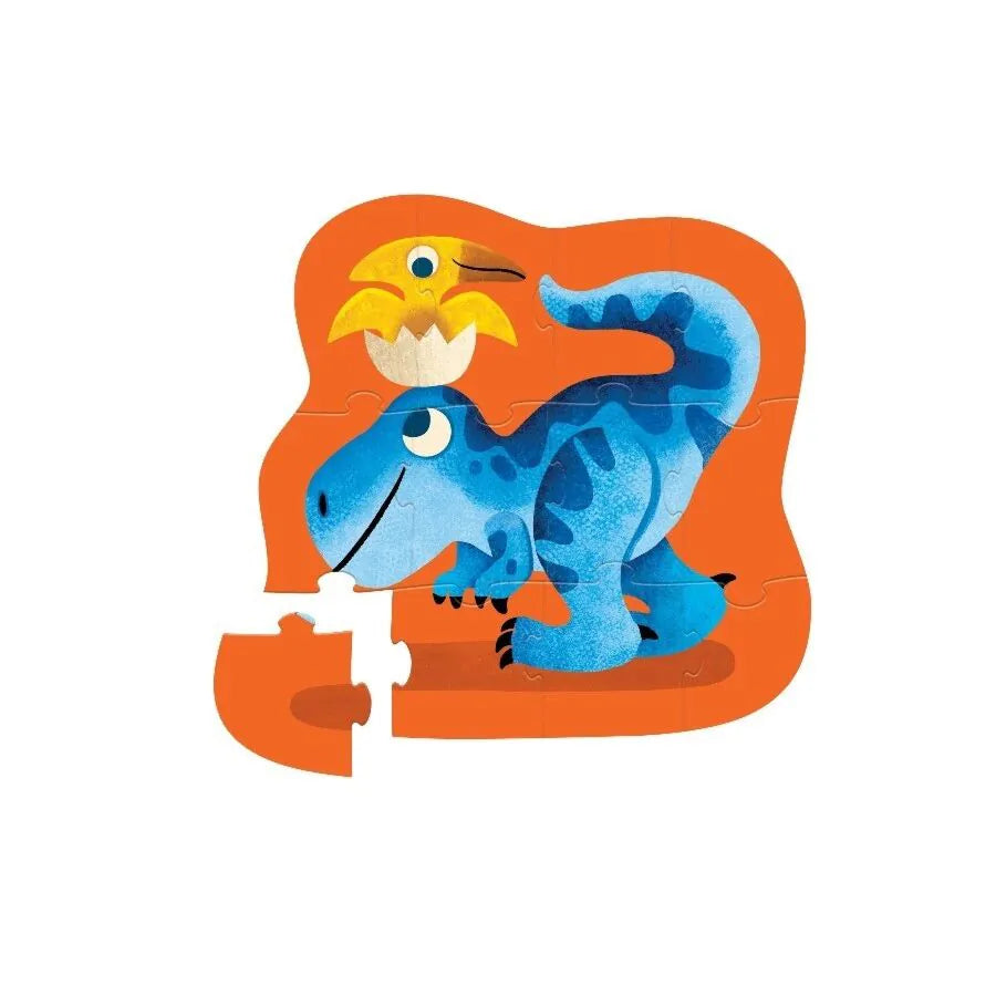 Crocodile Creek Shaped Box puzzel Dino Friends met 12 stukjes, te koop bij De Gele Flamingo.