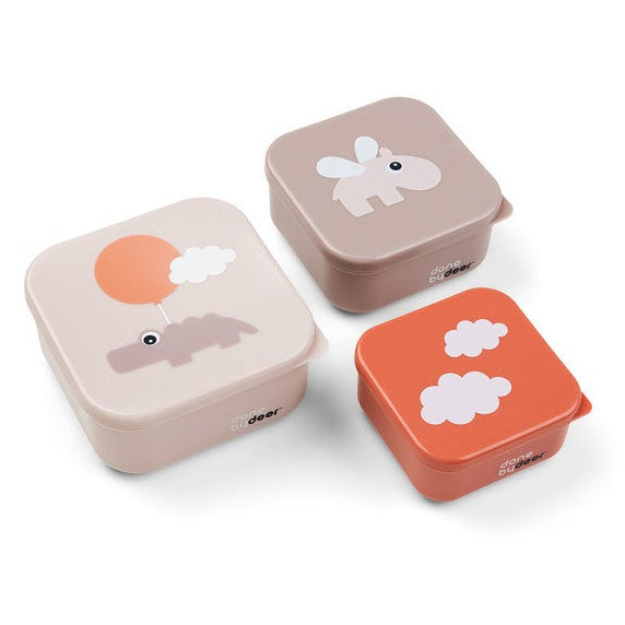 Done By Deer set van 3 snackdoosjes Happy Clouds Powder