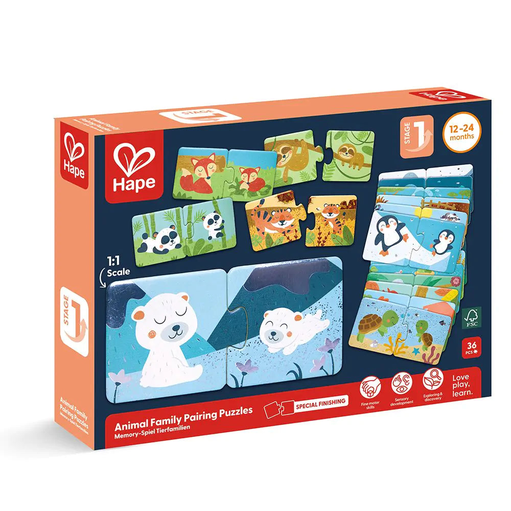 Hape Duo Puzzel | Animal's Family Pairing