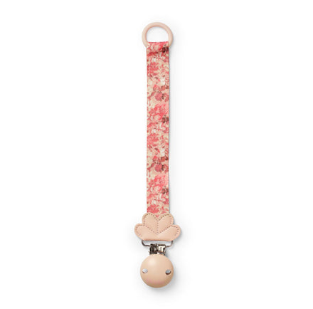 Elodie Details fopspeenketting River Rose met stevige metalen clip, verkrijgbaar bij De Gele Flamingo.
