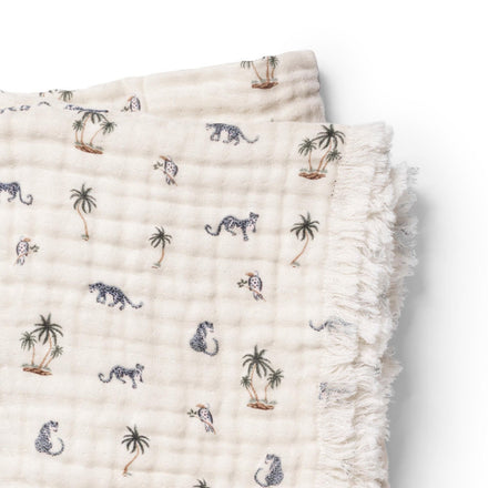 Elodie Details babydeken Leo's Resort van 100% hydrofiel katoen, te koop bij De Gele Flamingo