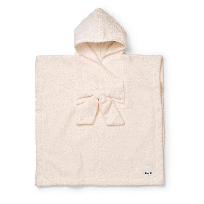 Elodie Details badponcho 80 x 80 cm in Creamy White van katoenen badstof, te koop bij De Gele Flamingo.