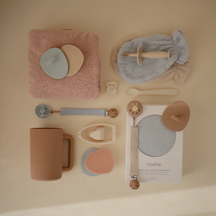 Mushie Cradle Borstel Melkkorstjes 2-Pack | Blush / Shifting Sand