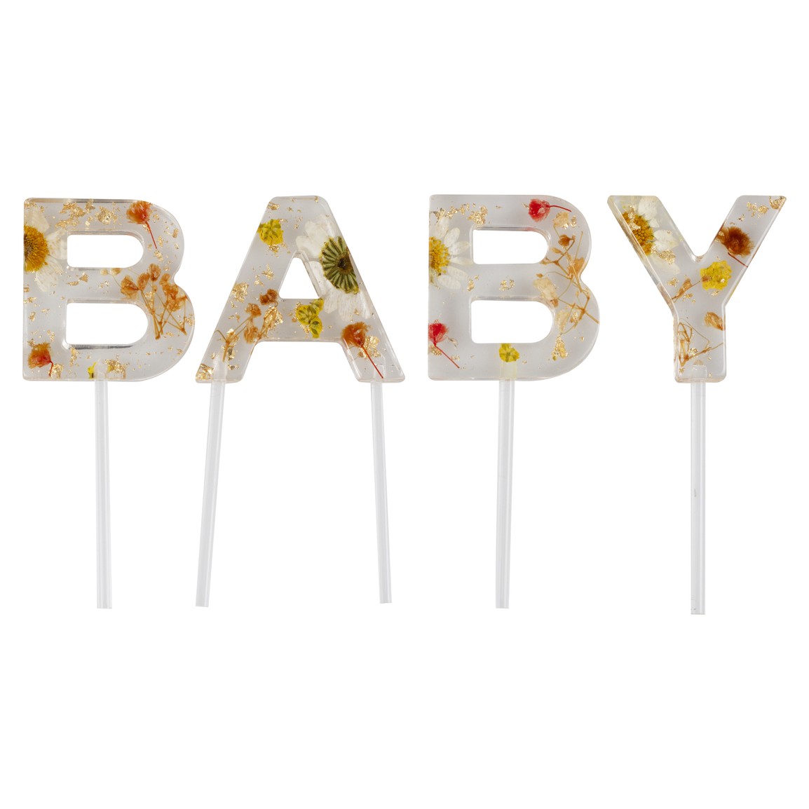 * Ginger Ray Pressed Flowers Baby Cake Topper