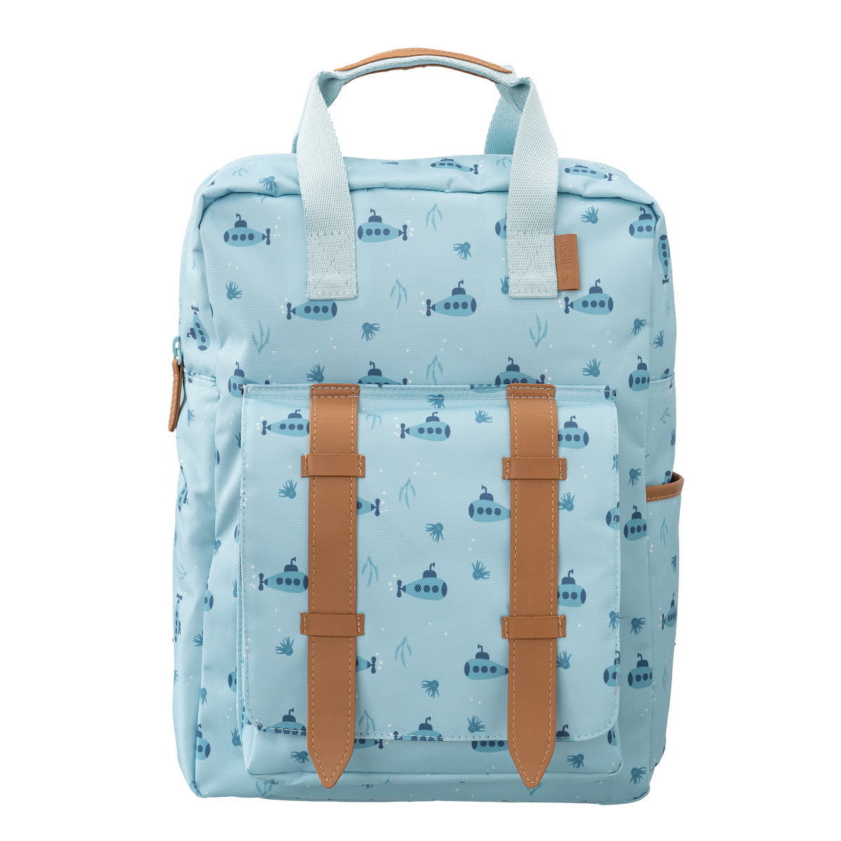 Fresk Rugzak Groot met Submarine-print, waterafstotende schoolrugzak voor kinderen