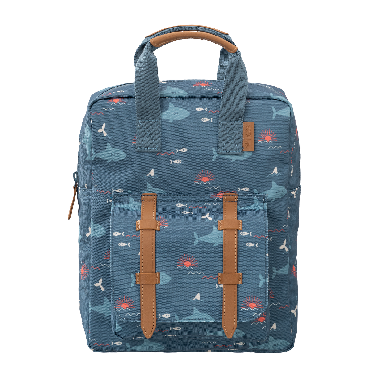 Fresk Rugzak Klein met Shark-print, waterafstotende schoolrugzak voor kinderen