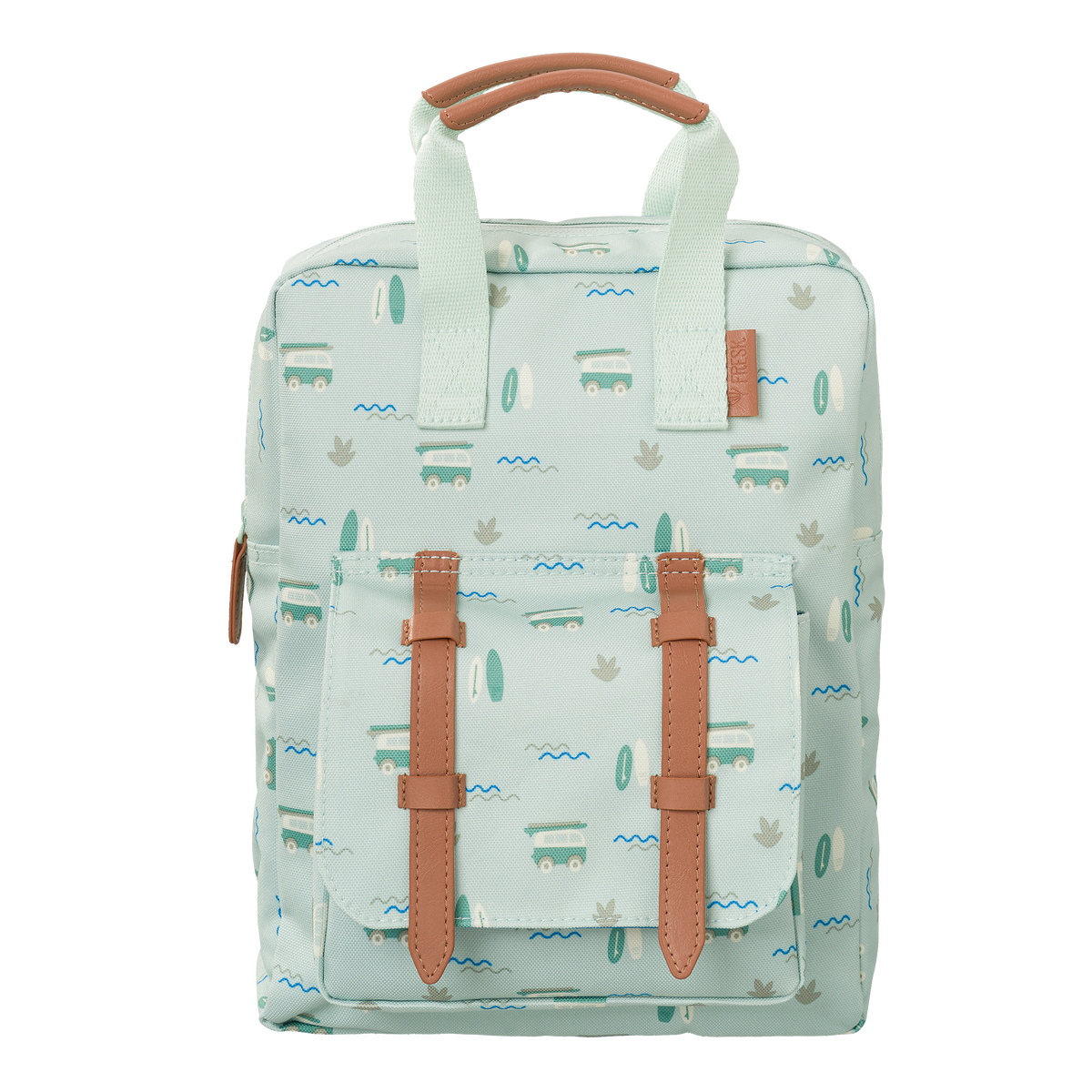 Fresk Rugzak Klein met Surf Boy-print, waterafstotende schoolrugzak voor kinderen